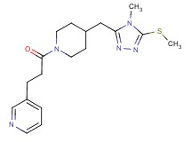 3-[3-(4-{[4-methyl-5-(methylthio)-4H-1,2,4-triazol-3-yl]methyl}piperidin-1-yl)-3-oxopropyl]pyridine