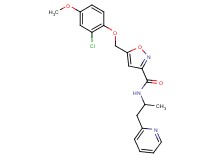 5-[(2-chloro-4-methoxyphenoxy)methyl]-N-[1-methyl-2-(2-pyridinyl)ethyl]-3-isoxazolecarboxamide