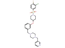 1-[3-({1-[(3-chloro-4-fluorophenyl)sulfonyl]-4-piperidinyl}oxy)benzyl]-4-(3-pyridinylmethyl)piperazine