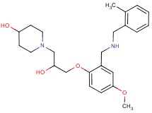 1-[2-hydroxy-3-(4-methoxy-2-{[(2-methylbenzyl)amino]methyl}phenoxy)propyl]-4-piperidinol