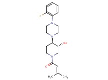 (3R*,4R*)-4-[4-(2-fluorophenyl)-1-piperazinyl]-1-(3-methyl-2-butenoyl)-3-piperidinol