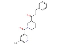 1-{1-[(5-methyl-3-pyridinyl)carbonyl]-3-piperidinyl}-3-phenyl-1-propanone