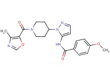 4-methoxy-N-(1-{1-[(4-methyl-1,3-oxazol-5-yl)carbonyl]-4-piperidinyl}-1H-pyrazol-5-yl)benzamide