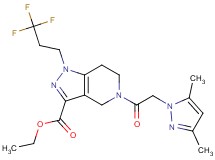 ethyl 5-[(3,5-dimethyl-1H-pyrazol-1-yl)acetyl]-1-(3,3,3-trifluoropropyl)-4,5,6,7-tetrahydro-1H-pyrazolo[4,3-c]pyridine-3-carboxylate