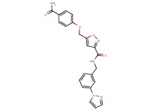5-[(4-acetylphenoxy)methyl]-N-[3-(1H-pyrazol-1-yl)benzyl]-3-isoxazolecarboxamide