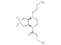 (4aR*,7aS*)-1-(2-methoxyethyl)-4-[(methylthio)acetyl]octahydrothieno[3,4-b]pyrazine 6,6-dioxide