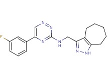 5-(3-fluorophenyl)-N-(1,4,5,6,7,8-hexahydrocyclohepta[c]pyrazol-3-ylmethyl)-1,2,4-triazin-3-amine