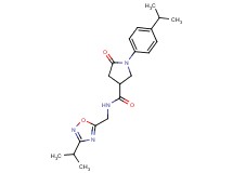 N-[(3-isopropyl-1,2,4-oxadiazol-5-yl)methyl]-1-(4-isopropylphenyl)-5-oxo-3-pyrrolidinecarboxamide