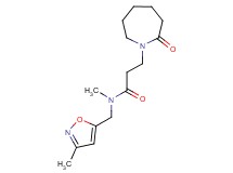 N-methyl-N-[(3-methyl-5-isoxazolyl)methyl]-3-(2-oxo-1-azepanyl)propanamide