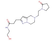 N-(2-hydroxyethyl)-3-{5-[2-(2-oxo-1-pyrrolidinyl)ethyl]-4,5,6,7-tetrahydropyrazolo[1,5-a]pyrazin-2-yl}propanamide