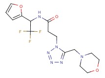 3-[5-(4-morpholinylmethyl)-1H-tetrazol-1-yl]-N-[2,2,2-trifluoro-1-(2-furyl)ethyl]propanamide