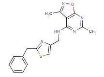 N-[(2-benzyl-1,3-thiazol-4-yl)methyl]-3,6-dimethylisoxazolo[5,4-d]pyrimidin-4-amine