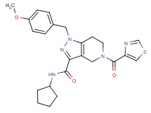 N-cyclopentyl-1-(4-methoxybenzyl)-5-(1,3-thiazol-4-ylcarbonyl)-4,5,6,7-tetrahydro-1H-pyrazolo[4,3-c]pyridine-3-carboxamide