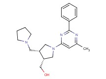 [(3R*,4R*)-1-(6-methyl-2-phenylpyrimidin-4-yl)-4-(pyrrolidin-1-ylmethyl)pyrrolidin-3-yl]methanol