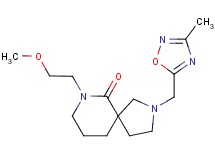 7-(2-methoxyethyl)-2-[(3-methyl-1,2,4-oxadiazol-5-yl)methyl]-2,7-diazaspiro[4.5]decan-6-one