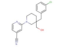 2-[3-(3-chlorobenzyl)-3-(hydroxymethyl)piperidin-1-yl]isonicotinonitrile
