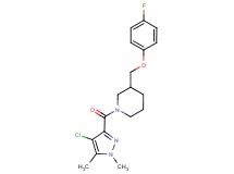 1-[(4-chloro-1,5-dimethyl-1H-pyrazol-3-yl)carbonyl]-3-[(4-fluorophenoxy)methyl]piperidine
