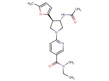 6-[(3S*,4R*)-3-(acetylamino)-4-(5-methyl-2-furyl)-1-pyrrolidinyl]-N-ethyl-N-methylnicotinamide
