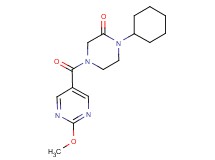 1-cyclohexyl-4-[(2-methoxypyrimidin-5-yl)carbonyl]piperazin-2-one