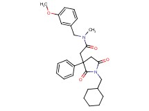 2-[1-(cyclohexylmethyl)-2,5-dioxo-3-phenyl-3-pyrrolidinyl]-N-(3-methoxybenzyl)-N-methylacetamide