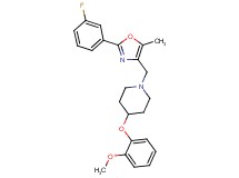 1-{[2-(3-fluorophenyl)-5-methyl-1,3-oxazol-4-yl]methyl}-4-(2-methoxyphenoxy)piperidine