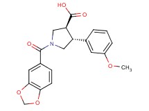 (3S*,4R*)-1-(1,3-benzodioxol-5-ylcarbonyl)-4-(3-methoxyphenyl)pyrrolidine-3-carboxylic acid