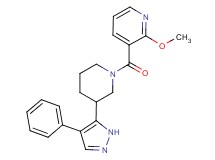 2-methoxy-3-{[3-(4-phenyl-1H-pyrazol-5-yl)piperidin-1-yl]carbonyl}pyridine