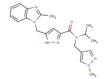 N-isopropyl-5-[(2-methyl-1H-benzimidazol-1-yl)methyl]-N-[(1-methyl-1H-pyrazol-4-yl)methyl]-1H-pyrazole-3-carboxamide
