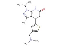 4-{4-[(dimethylamino)methyl]-2-thienyl}-1-isopropyl-3-methyl-1,4,5,7-tetrahydro-6H-pyrazolo[3,4-b]pyridin-6-one