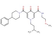 N-(2-methoxyethyl)-1-(3-methylbutyl)-4-oxo-5-[(4-phenyl-1-piperidinyl)carbonyl]-1,4-dihydro-3-pyridinecarboxamide