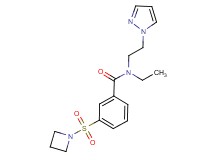3-(azetidin-1-ylsulfonyl)-N-ethyl-N-[2-(1H-pyrazol-1-yl)ethyl]benzamide