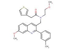 N-(2-methoxyethyl)-N-{[7-methoxy-2-(3-methylphenyl)-3-quinolinyl]methyl}-2-(3-thienyl)acetamide
