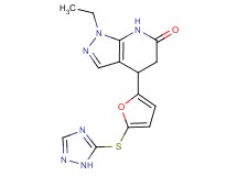 1-ethyl-4-[5-(1H-1,2,4-triazol-5-ylthio)-2-furyl]-1,4,5,7-tetrahydro-6H-pyrazolo[3,4-b]pyridin-6-one