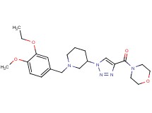 4-({1-[1-(3-ethoxy-4-methoxybenzyl)-3-piperidinyl]-1H-1,2,3-triazol-4-yl}carbonyl)morpholine