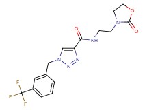 N-[2-(2-oxo-1,3-oxazolidin-3-yl)ethyl]-1-[3-(trifluoromethyl)benzyl]-1H-1,2,3-triazole-4-carboxamide