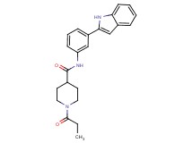 N-[3-(1H-indol-2-yl)phenyl]-1-propionyl-4-piperidinecarboxamide