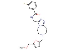 3-fluoro-N-[(7-{[5-(methoxymethyl)-2-furyl]methyl}-6,7,8,9-tetrahydro-5H-[1,2,4]triazolo[4,3-d][1,4]diazepin-3-yl)methyl]benzamide
