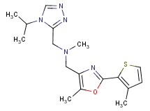 1-(4-isopropyl-4H-1,2,4-triazol-3-yl)-N-methyl-N-{[5-methyl-2-(3-methyl-2-thienyl)-1,3-oxazol-4-yl]methyl}methanamine