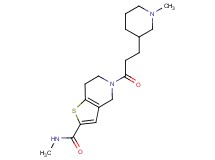 N-methyl-5-[3-(1-methyl-3-piperidinyl)propanoyl]-4,5,6,7-tetrahydrothieno[3,2-c]pyridine-2-carboxamide