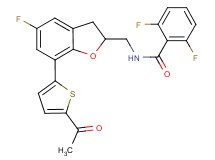 N-{[7-(5-acetyl-2-thienyl)-5-fluoro-2,3-dihydro-1-benzofuran-2-yl]methyl}-2,6-difluorobenzamide