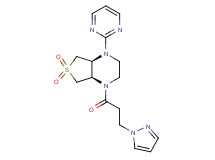 (4aS*,7aR*)-1-[3-(1H-pyrazol-1-yl)propanoyl]-4-pyrimidin-2-yloctahydrothieno[3,4-b]pyrazine 6,6-dioxide