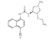 N-(4-cyano-1-naphthyl)-N'-[(3S*,4S*)-4-ethoxy-1-methylpyrrolidin-3-yl]urea