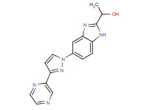 1-[5-(3-pyrazin-2-yl-1H-pyrazol-1-yl)-1H-benzimidazol-2-yl]ethanol
