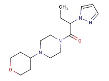 1-[2-(1H-pyrazol-1-yl)butanoyl]-4-(tetrahydro-2H-pyran-4-yl)piperazine