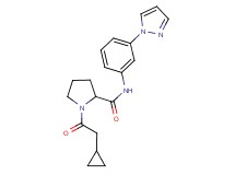1-(cyclopropylacetyl)-N-[3-(1H-pyrazol-1-yl)phenyl]prolinamide