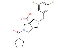 (3aS*,6aS*)-2-(cyclopentylcarbonyl)-5-(3,5-difluorobenzyl)hexahydropyrrolo[3,4-c]pyrrole-3a(1H)-carboxylic acid
