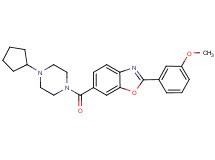 6-[(4-cyclopentyl-1-piperazinyl)carbonyl]-2-(3-methoxyphenyl)-1,3-benzoxazole