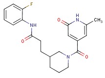 N-(2-fluorophenyl)-3-{1-[(6-methyl-2-oxo-1,2-dihydropyridin-4-yl)carbonyl]piperidin-3-yl}propanamide