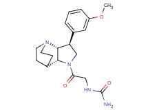 N-{2-[(2R*,3S*,6R*)-3-(3-methoxyphenyl)-1,5-diazatricyclo[5.2.2.0~2,6~]undec-5-yl]-2-oxoethyl}urea