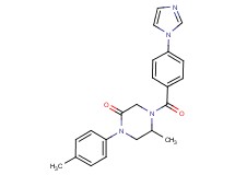 4-[4-(1H-imidazol-1-yl)benzoyl]-5-methyl-1-(4-methylphenyl)-2-piperazinone